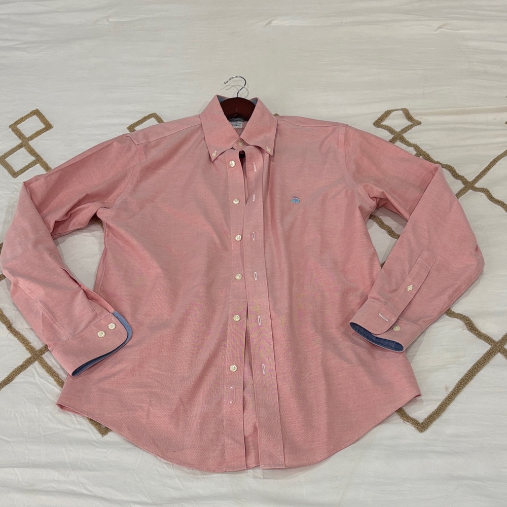 Brooks Brothers Light Red Casual Button-Down Shirt
